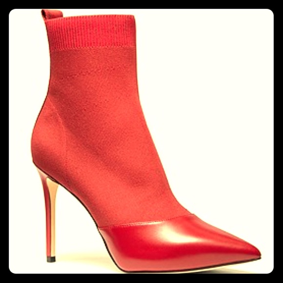 michael kors red booties